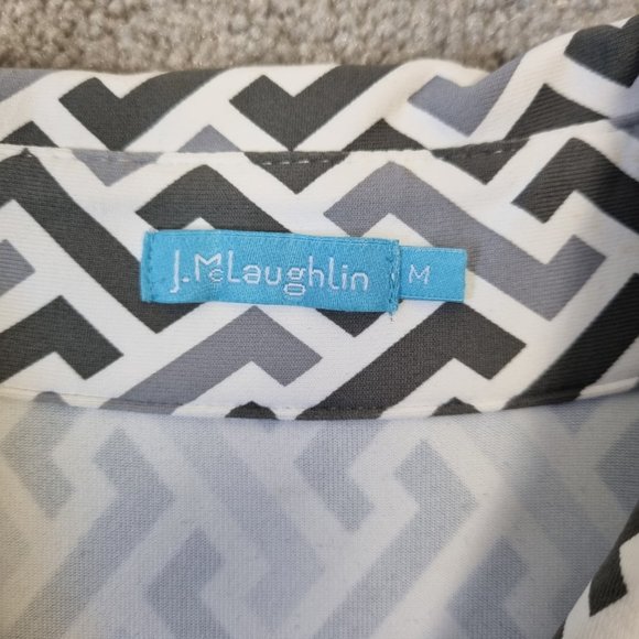 J. McLaughlin Art Deco Shirt Dress Size M - Picture 6 of 11